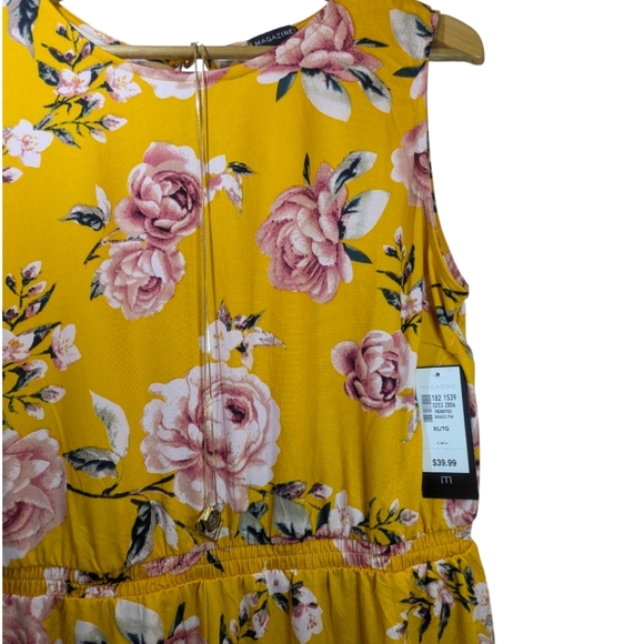 Vibrant Yellow Floral Romper - Picture 4 of 6